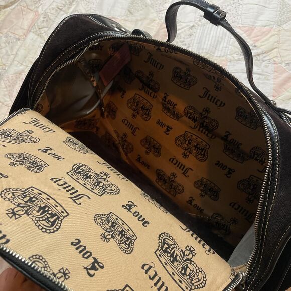 vintage y2k super rare juicy doggy couture velour dog carrier scottie crown - Picture 7 of 8